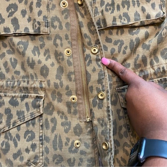 Frame cheetah print cargo jacket size small - Picture 5 of 14